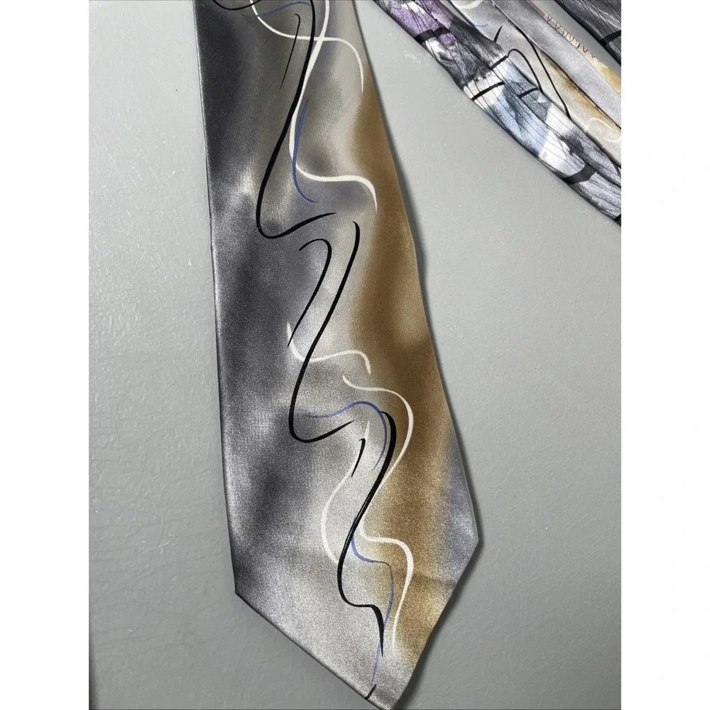 Lot Of 3‎ J. Garcia Men's Silk Dress Necktie Multicolored Ties